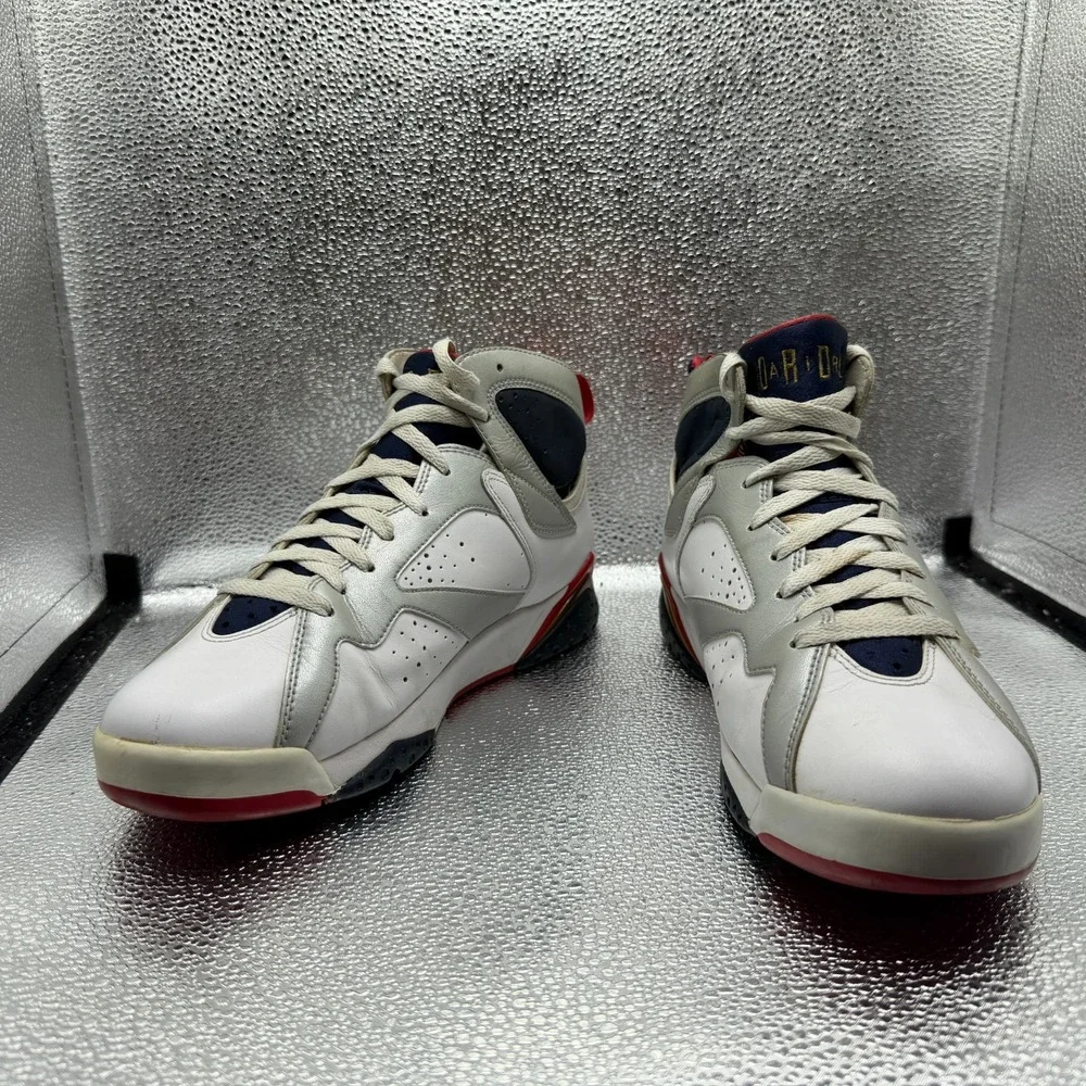 Size 8.5 Jordan 7 Retro Olympic (2012) White Mens Sneaker Shoes 304775-135